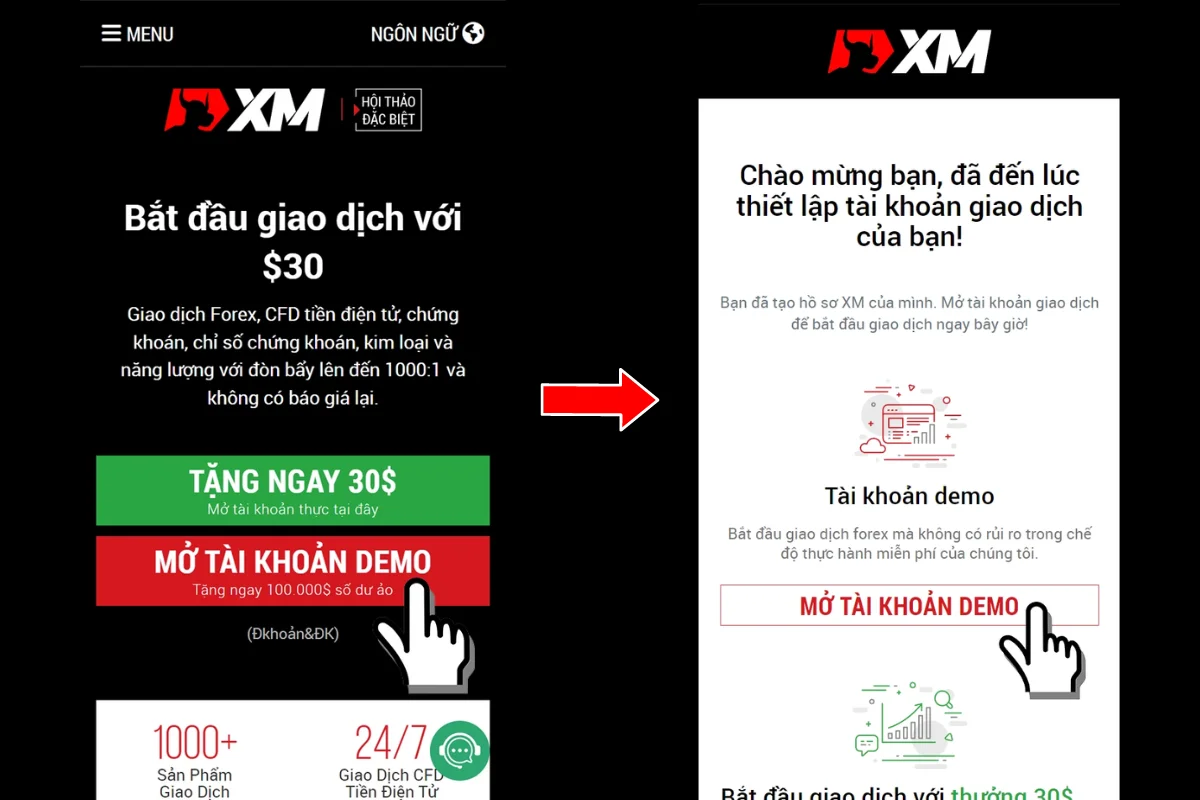 mở tài khoản demo XM (3)